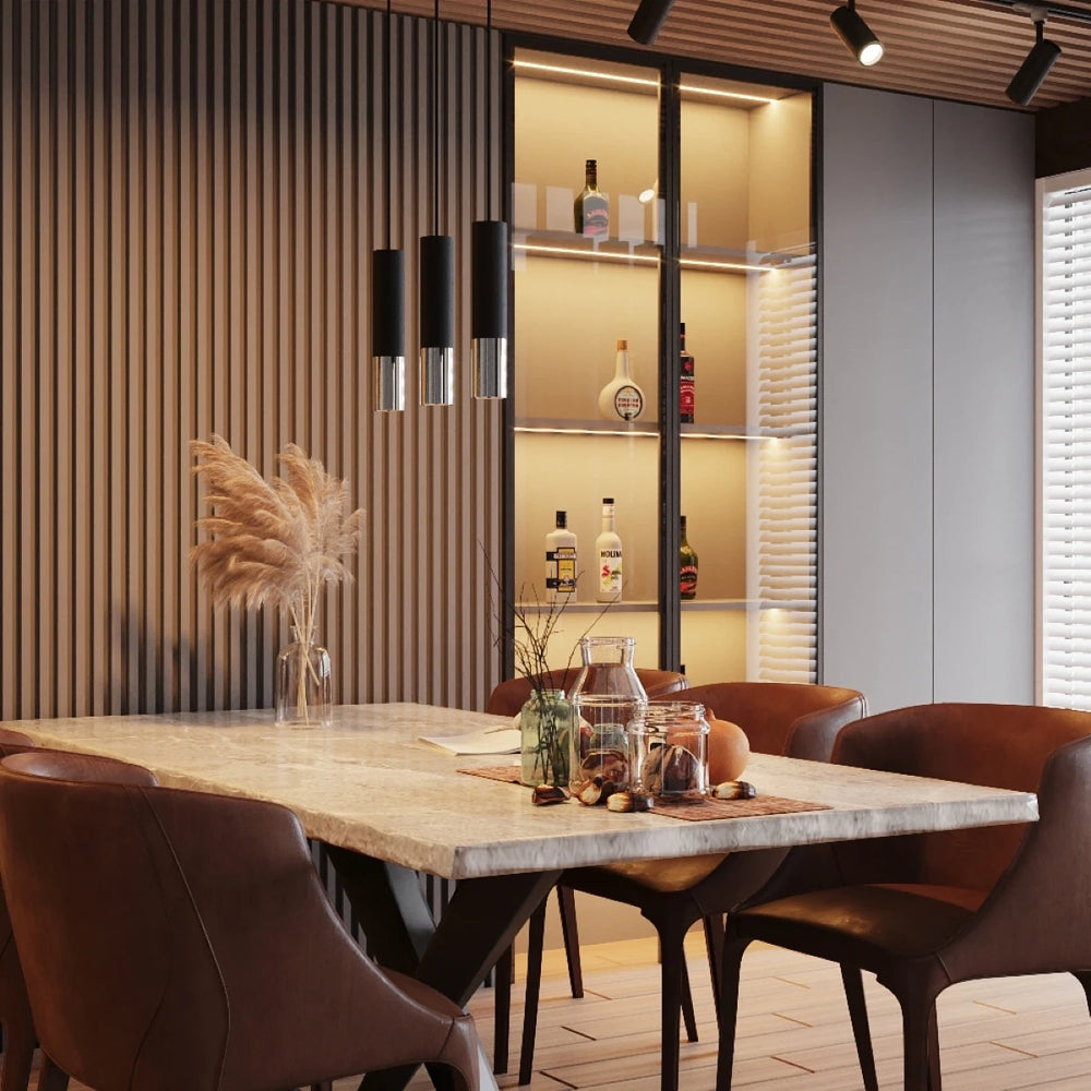 Sollux Lighting LED hængelampe Sort Krom LOOPEZ, 3x GU10 fatninger, IP20, aluminium, 220-240V