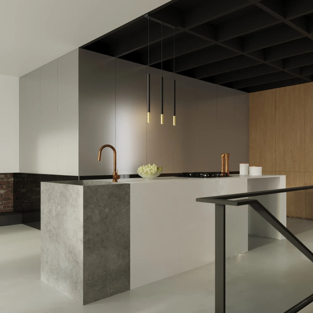 Sollux Lighting LED hængelampe Sort Guld MOZAICA, 3 x G9 sokkel, IP20, Aluminium, CE RoHS