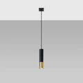 Sollux Lighting LED Hängeleuchte Schwarz Gold LOOPEZ, 1xGU10, Aluminium, IP20, 220-240V, CE RoHS