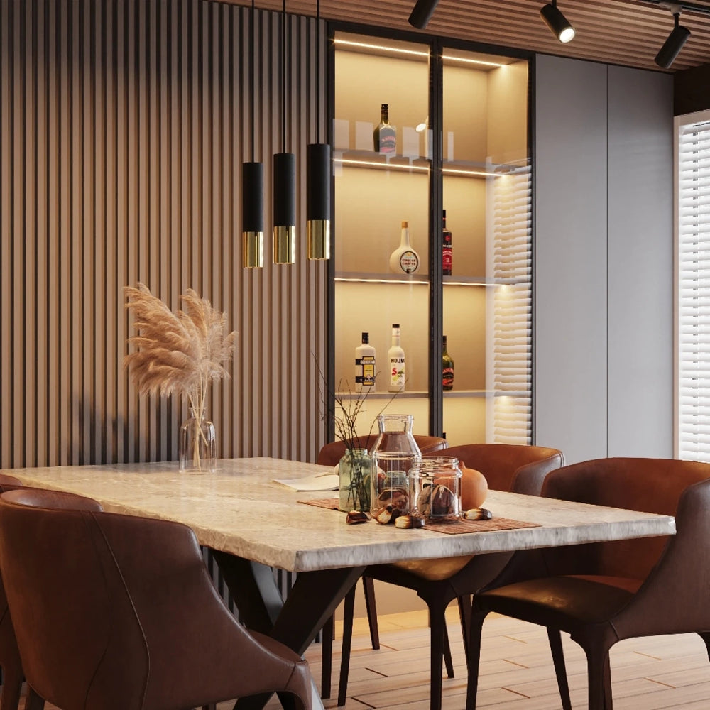 Sollux Lighting LED Hängeleuchte Schwarz Gold LOOPEZ, 1xGU10, Aluminium, IP20, 220-240V, CE RoHS