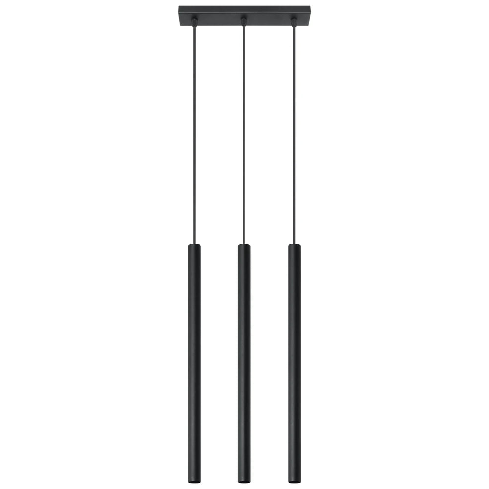 Lampada a sospensione LED Sollux Lighting Nera PASTELO, 3x portalampada G9, IP20, Alluminio, 220-240V, CE RoHS