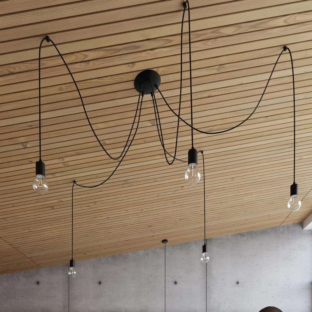 Sollux Lighting LED pendant lamp Edison 1 Black, 220-240V, IP20, 50W max, Aluminium and Steel, CE RoHS