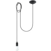 Sollux Lighting LED pendant lamp Edison 1 Black, 220-240V, IP20, 50W max, Aluminium and Steel, CE RoHS