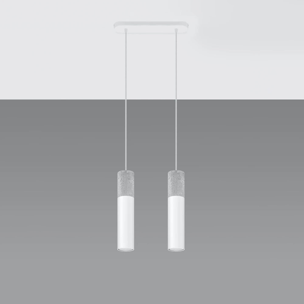 Sollux Lighting LED pendellampe Borgio, 2xGU10, IP20, 220-240V, Aluminium og Stål, Mat Guld finish