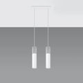 Sollux Lighting LED pendellampe Borgio, 2xGU10, IP20, 220-240V, Aluminium og Stål, Mat Guld finish