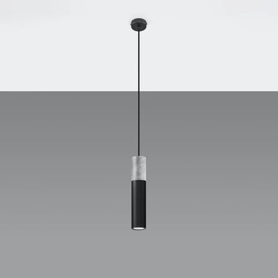 Sollux Lighting LED hänglampa Borgio Svart Betong, 1x GU10, IP20, 220-240V, CE RoHS