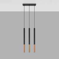 Sollux Lighting LED pendant light MOZAICA Black Copper, 3xG9, 220-240V, IP20, Aluminum, CE RoHS