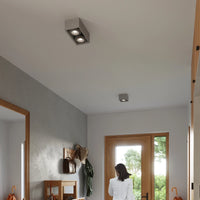 Sollux Lighting foco de techo LED QUATRO GU10 AR111, 220-240V, IP20, aluminio, gris, sin bombilla LED