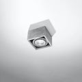 Sollux Lighting foco de techo LED QUATRO GU10 AR111, 220-240V, IP20, aluminio, gris, sin bombilla LED