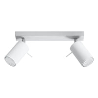 Sollux Lighting foco de techo LED blanco RING, 2x casquillo GU10, IP20, aluminio mate dorado latón, CE RoHS