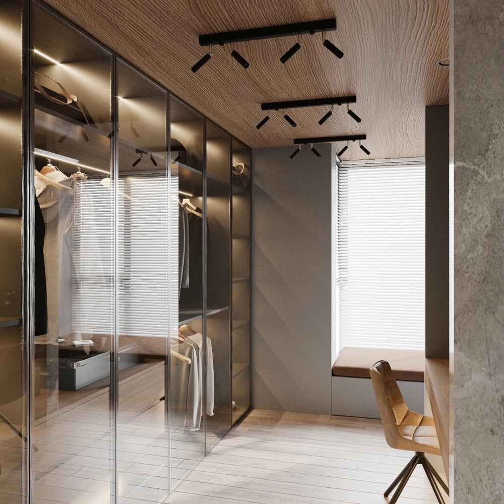 Sollux Lighting Spot LED plafond noir EYETECH, 6xG9 douille, IP20, aluminium or mat laiton, 220-240V