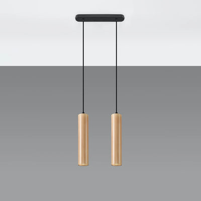 Sollux Lighting LINO 2 LED hanglamp, IP20, 220-240V, 50W max, Aluminium Mat Goud, CRI 80, CE RoHS
