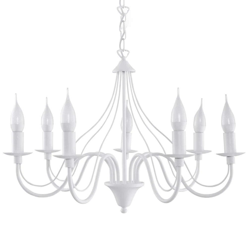 Sollux Lighting MINERWA 7 Kronleuchter, LED-geeignet, IP20, 220-240V, Mattgold Messing, Aluminium, max. 50W