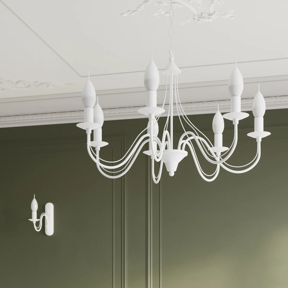 Sollux Lighting MINERWA 7 Kronleuchter, LED-geeignet, IP20, 220-240V, Mattgold Messing, Aluminium, max. 50W