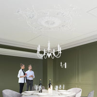 Sollux Lighting MINERWA 7 Kronleuchter, LED-geeignet, IP20, 220-240V, Mattgold Messing, Aluminium, max. 50W