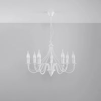 Sollux Lighting MINERWA 7 Kronleuchter, LED-geeignet, IP20, 220-240V, Mattgold Messing, Aluminium, max. 50W