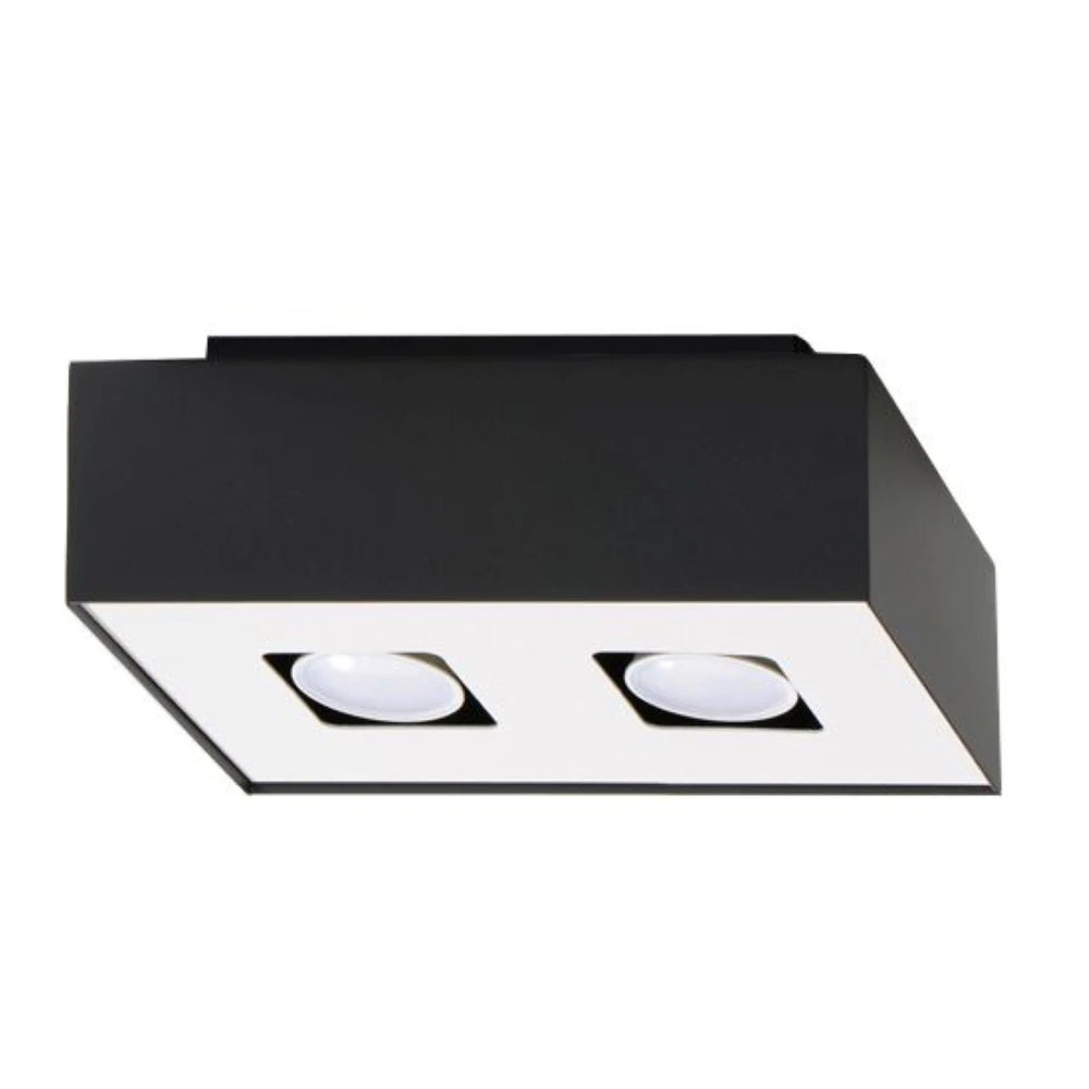 Sollux Lighting MONO 2 LED-Deckenstrahler Schwarz, IP20, Aluminium, 4x35W max, 220-240V, CE RoHS