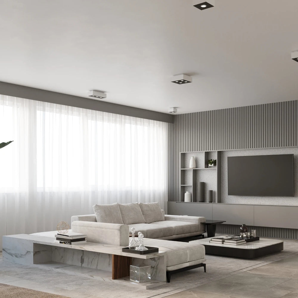 Sollux Lighting MONO 3 faretto da soffitto LED, Bianco, Alluminio, IP20, 220-240V, CRI 80, CE RoHS