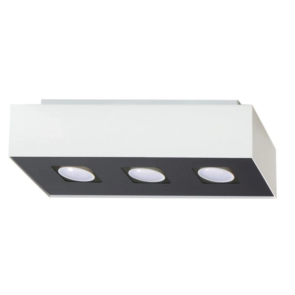 Sollux Lighting MONO 3 faretto da soffitto LED, Bianco, Alluminio, IP20, 220-240V, CRI 80, CE RoHS