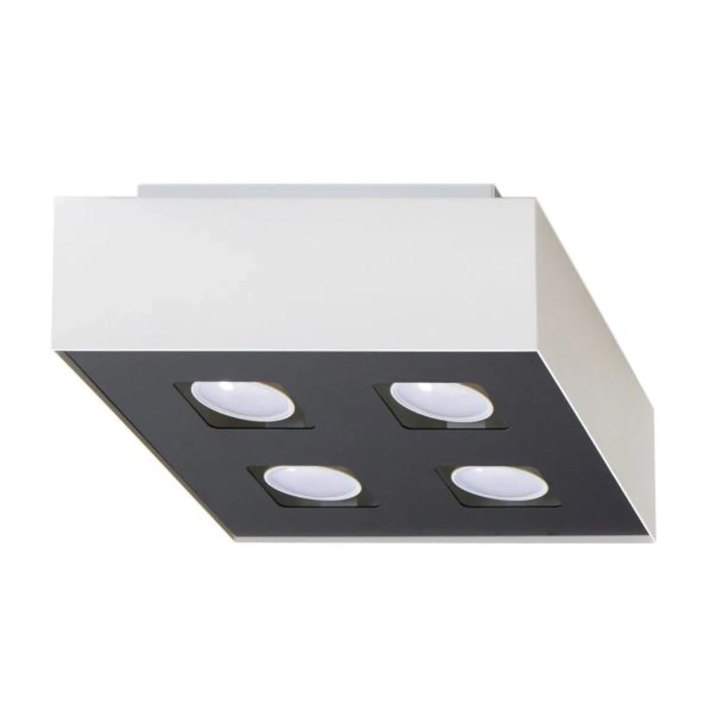 Sollux Lighting MONO 4 LED Deckenstrahler, IP20, 220-240V, max. 4x35W, Aluminium Mattgold