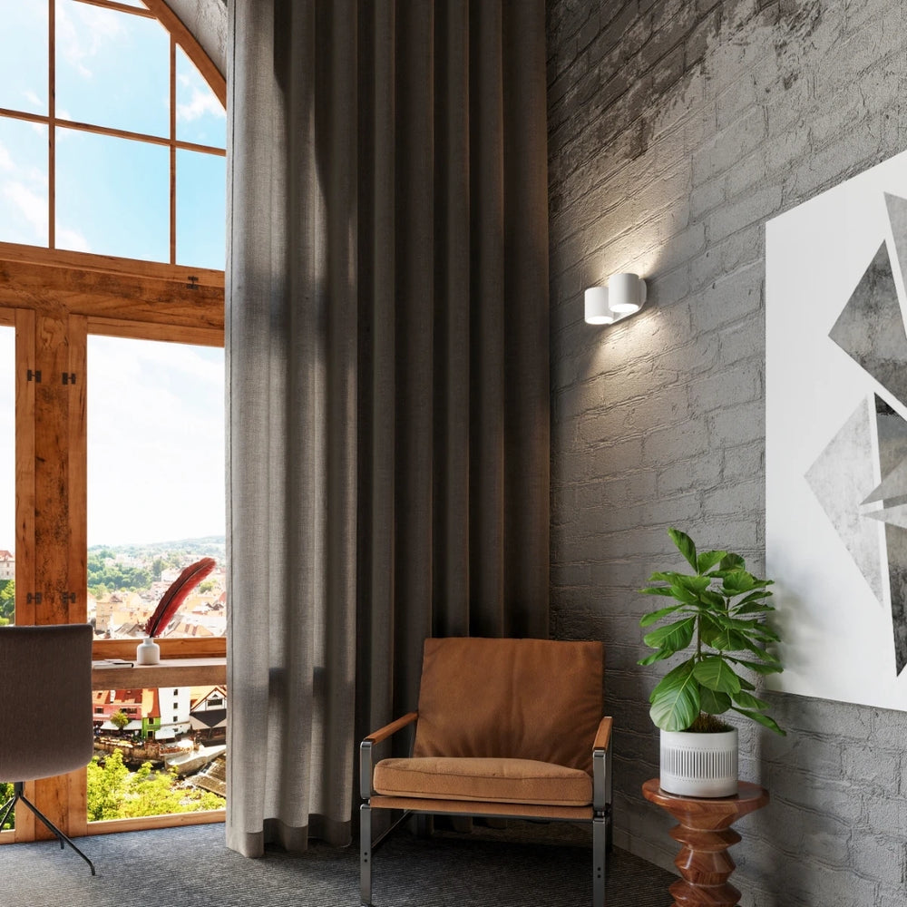 Sollux Lighting ORBIS 2 wandlamp LED compatibel, IP20, 220-240V, Aluminium Mat Goud Afwerking, CE RoHS