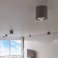 Foco de techo Sollux Lighting TIUBE, compatible con LED, IP20, 220-240V, 50W máx, Aluminio Dorado Mate