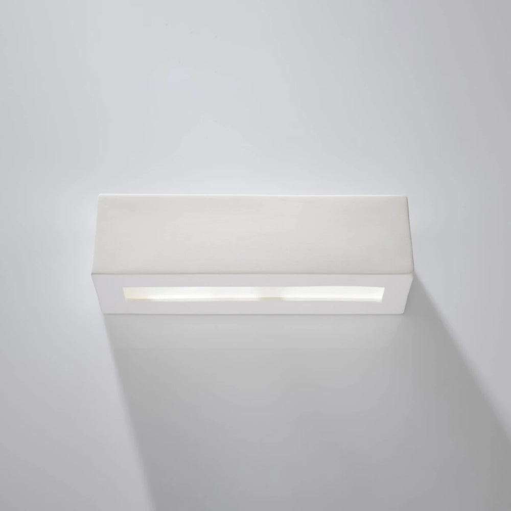 Applique murale en céramique Sollux Lighting VEGA, compatible LED, IP20, E27 max 50W, Finition Laiton Doré Mat