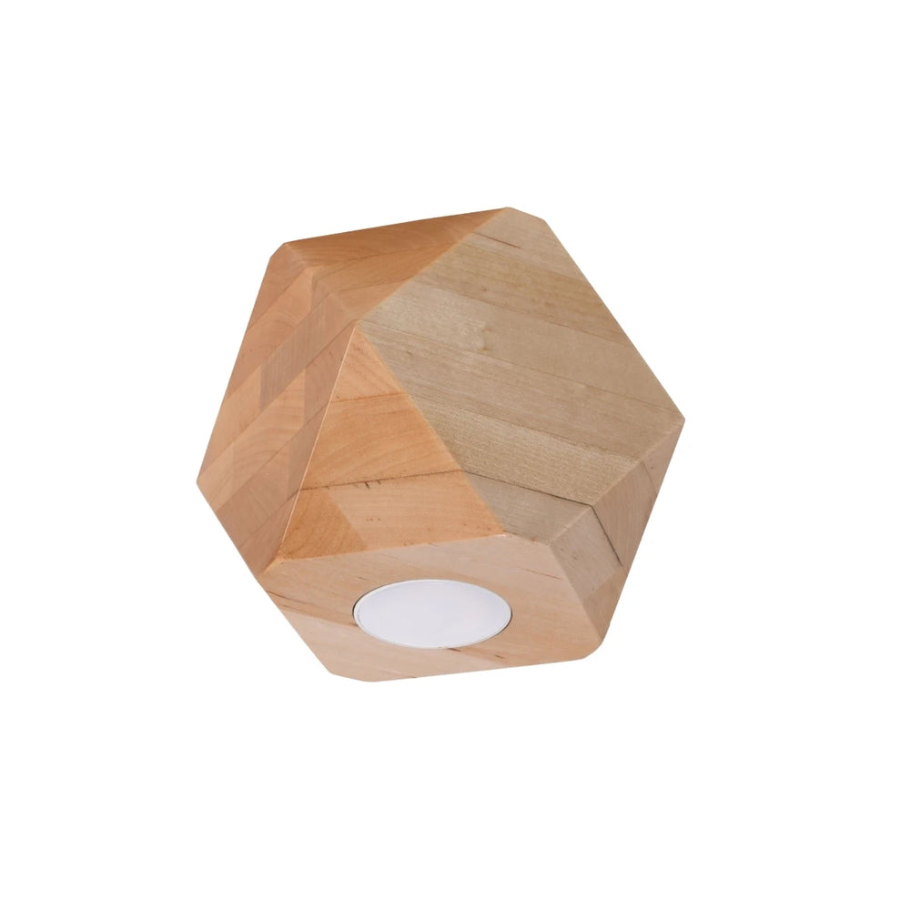 Sollux Lighting Woody 1 LED Deckenstrahler, Naturholz, IP20, 220-240V, CE RoHS, max 50W, flimmerfrei