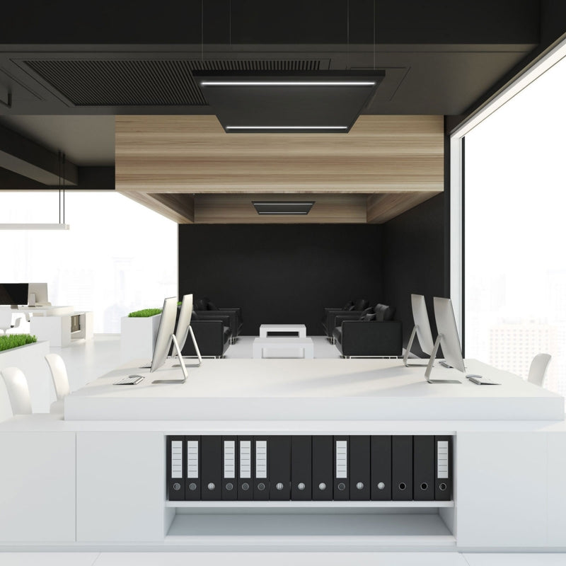 Panneau de plafond LED Spectrum ALGINE LINE 44W 4000K 5300 lumens IP20 600x600mm Noir UGR<16 CRI>80