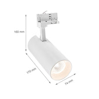 Spectrum ANDROMEDA COB LED Skinne Spot 25W 3000K 2600 lumen 3-Faset Hvid IP20 36° 60°