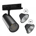 Spectrum ANDROMEDA LED Skinnearmatur 15-27W 3000K 3000 lumen CRI>90 36° 60° Sort IP20 3-Faset 230V