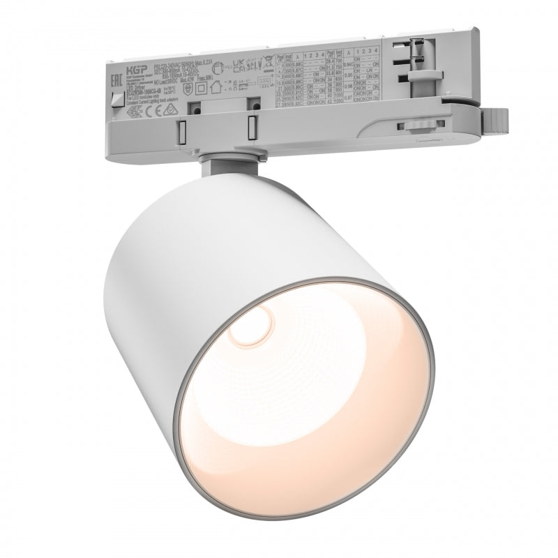 Spectrum ARTEMIDA Maxi Foco LED de Carril 12-42W 3000K 4500 lúmenes CRI>90 IP20 Blanco Trifásico