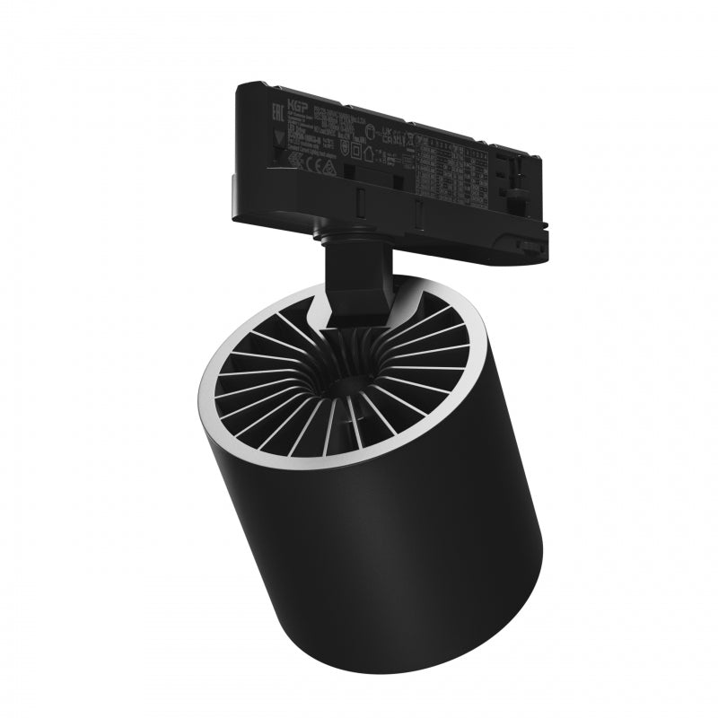 Spectrum ARTEMIDA Maxi LED Stromschienenstrahler 12-42W 4000K 4500 Lumen CRI>90 IP20 3-Phasen Schwarz Aluminium