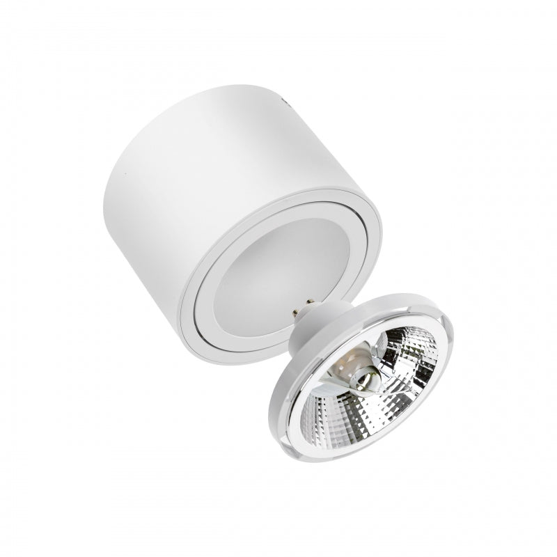 Spectrum CHLOE AR111 GU10 LED Plafondlamp, Verstelbaar Rond Wit, Opbouw, IP20 20W Max