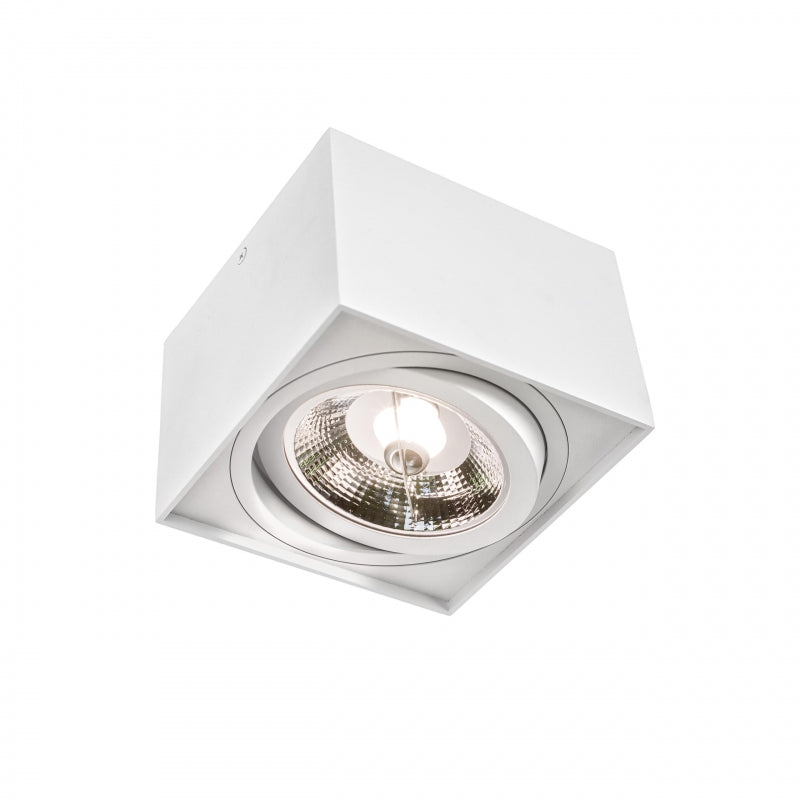 Plafoniera LED da soffitto a montaggio superficiale Spectrum CHLOE AR111 GU10, IP20 Corpo in alluminio bianco, 20W max 250V