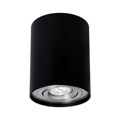 Spot encastré de plafond LED Spectrum CHLOE GU10, IP20 Noir Argent rond orientable, 250V max 10W, aluminium