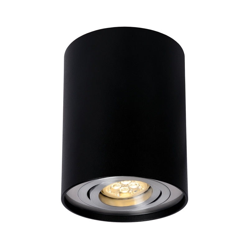 Spot encastré de plafond LED Spectrum CHLOE GU10, IP20 Noir Argent rond orientable, 250V max 10W, aluminium