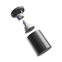 Spectrum CHLOE GU10 LED Aufbauleuchte Schwarz rund IP44 Aluminiumgehäuse 250V Innenbereich