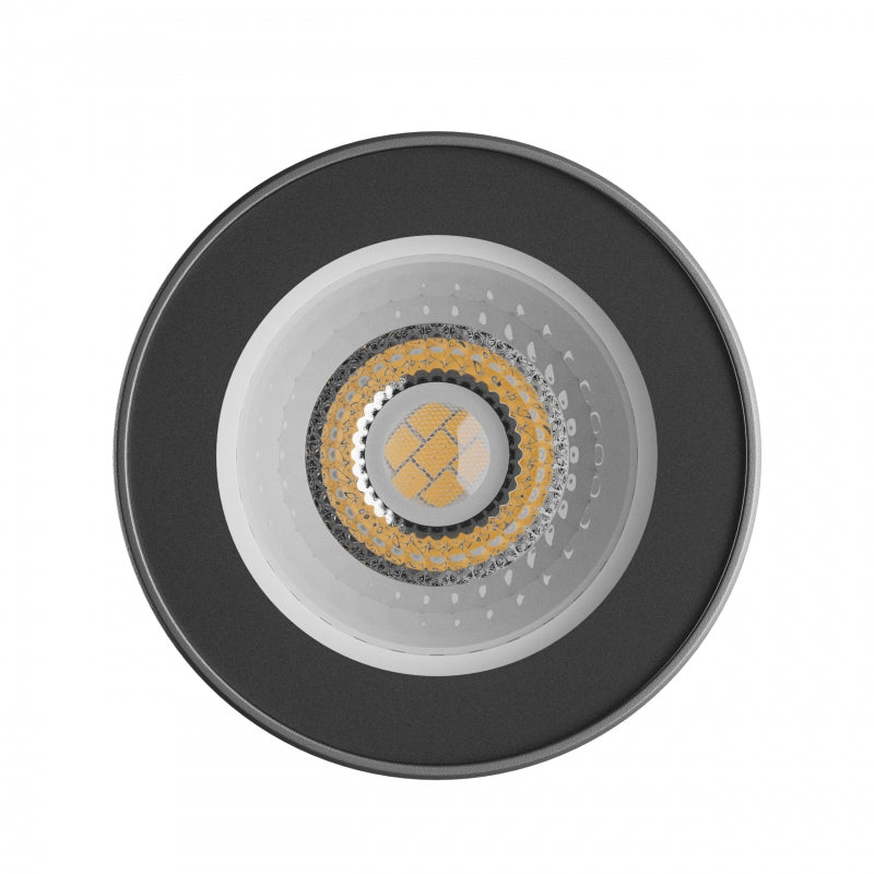 Spectrum CHLOE GU10 Faretto LED da superficie Nero rotondo IP44 corpo in alluminio 250V uso interno