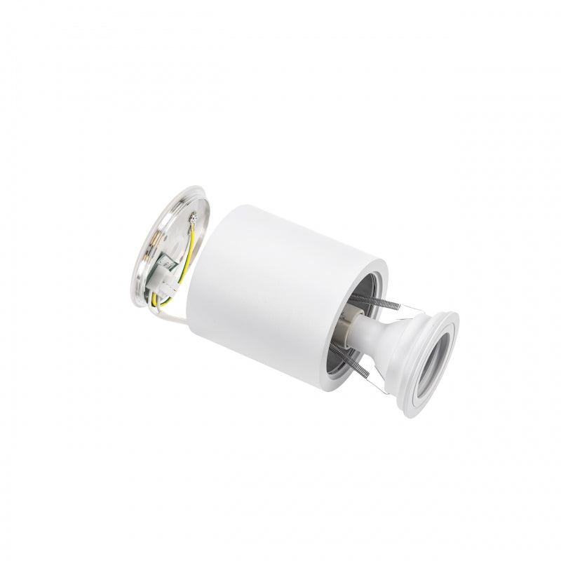 Spectrum CHLOE GU10 ytmonterad takarmatur, Vit, IP65, Aluminium Glas, 250V, 90x97mm