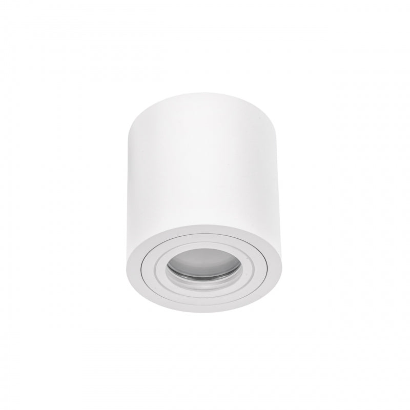 Spectrum CHLOE GU10 ytmonterad takarmatur, Vit, IP65, Aluminium Glas, 250V, 90x97mm