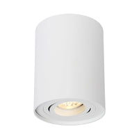 Foco LED de superficie Spectrum CHLOE GU10, IP20, 250V, carcasa redonda ajustable de aluminio blanco