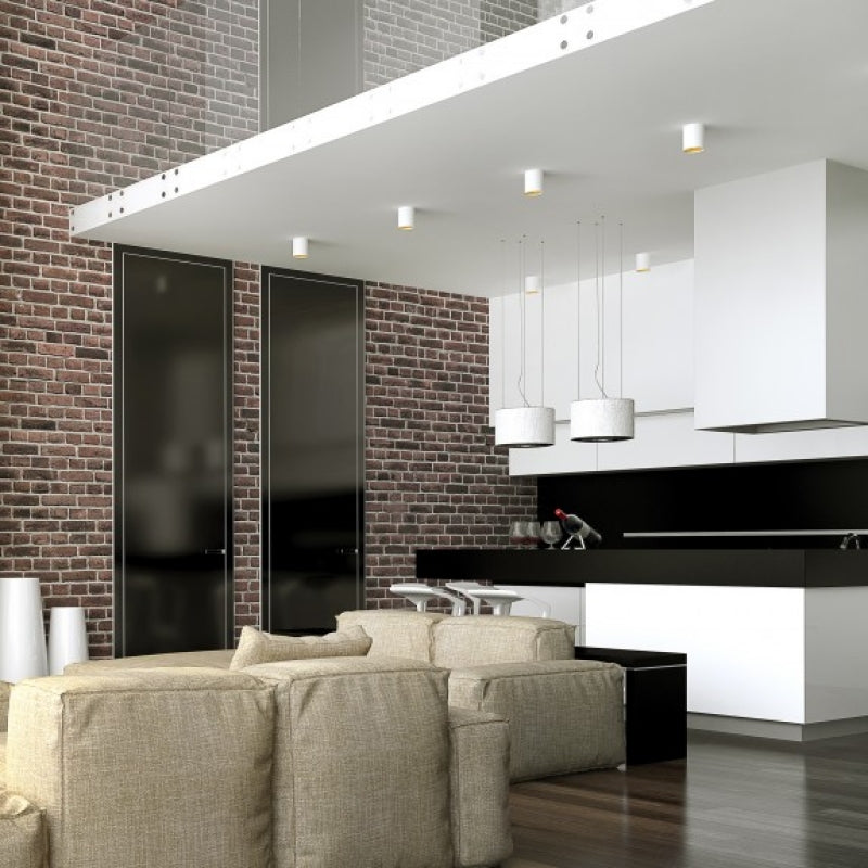 Spectrum CHLOE GU10 opbouw LED spot, Witte Gouden buis, IP20, 250V, aluminium behuizing, indoor plafondlamp