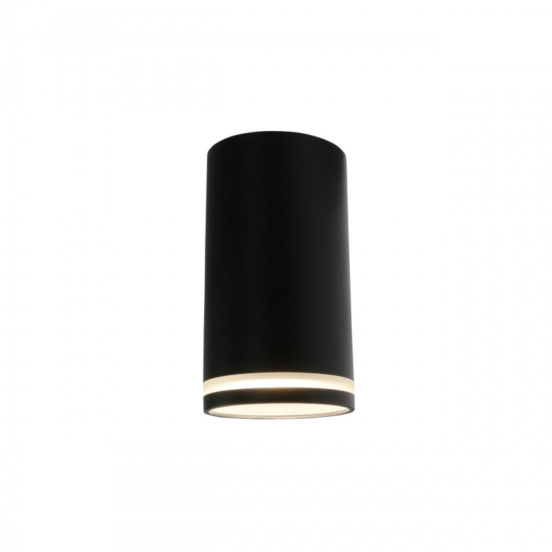 Spectrum CHLOE Mini Ring surface-mounted ceiling luminaire GU10 230V IP20 Black aluminum 55x107mm