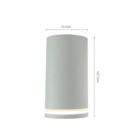 Plafoniera da soffitto Spectrum CHLOE Mini Ring a montaggio superficiale GU10 230V IP20 Alluminio Bianco Ø55x107mm