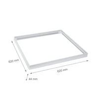 Spectrum frame voor opbouw ALGINE 620x620mm armatuur, aluminium en kunststof, slank 43mm profiel