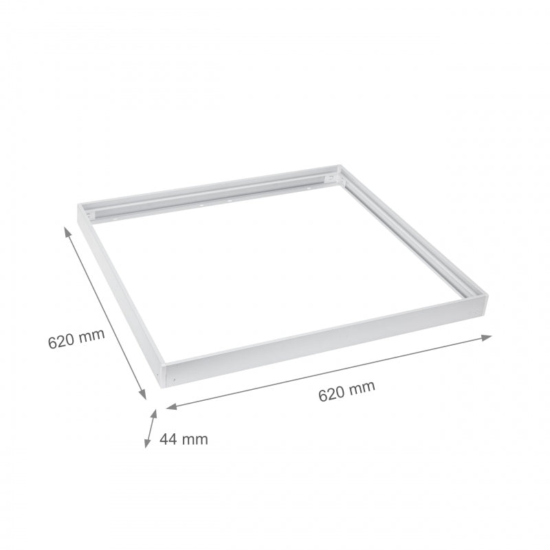 Spectrum frame voor opbouw ALGINE 620x620mm armatuur, aluminium en kunststof, slank 43mm profiel