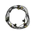 Spectrum GARLAND 5M hangende LED-lichtslinger, 10xE27 fittingen, IP44 buiten en binnen gebruik, Zwarte behuizing
