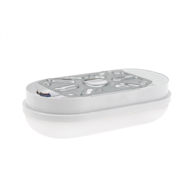 Spectrum LED 8W Oval Taklampa IP54 230V 4000K Neutralvit 820 lumen Polykarbonathus