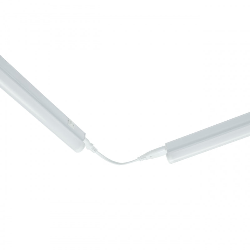 Spectrum LED skabslampe 300mm 4W 3000K 480 lumen IP20 Hvid overflademontering med TÆND/SLUK-knap